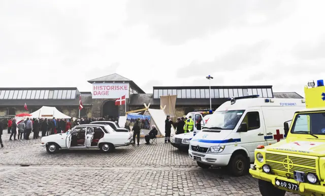 Øksnehallen set udefra til Historiske Dage