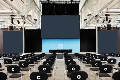 A conference setup in Øksnehallen