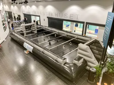 The Human Football field in DGI Byen's foyer