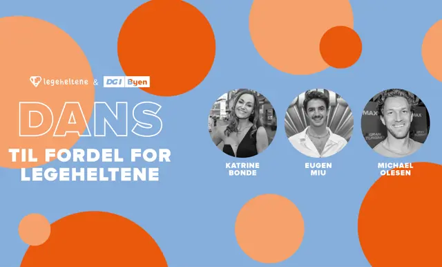 Legeheltene and DGI Byen with the 3 hosts