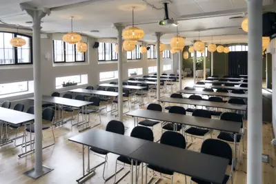 En bordopstilling i Spisehuset