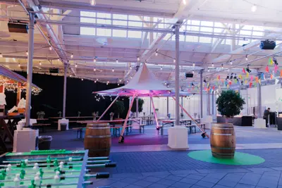 Food trucks at a party in Øksnehallen