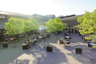 Vestauranten set udefra