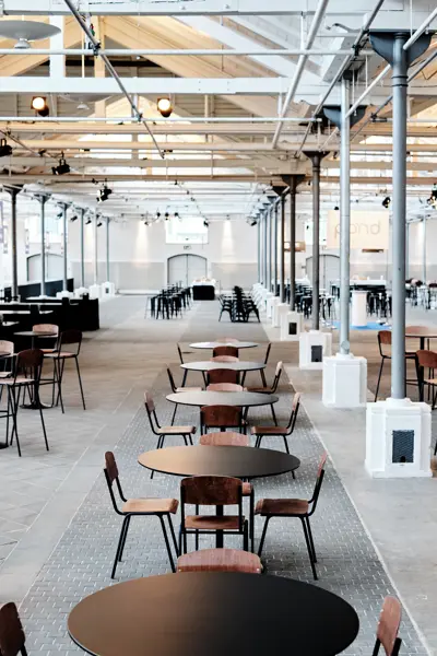 A table setup in Øksnehallen